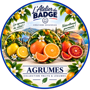 Badge Agrumes – 58 mm