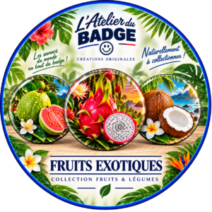 Badge Fruits exotiques – 58 mm