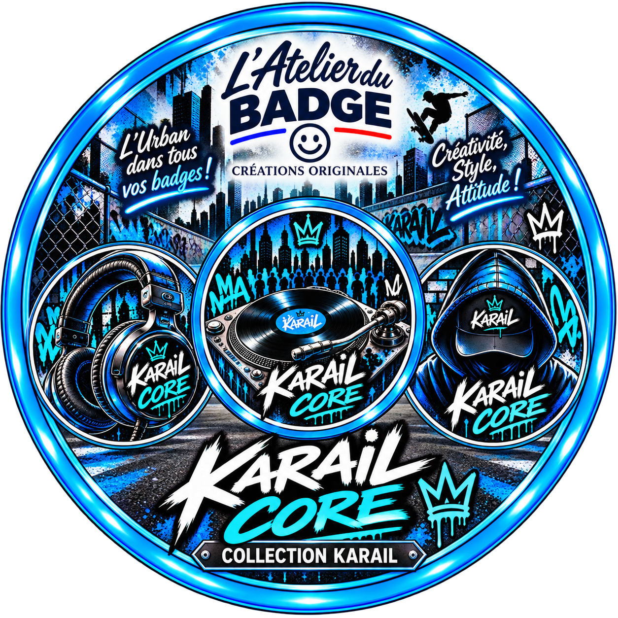 Badge KARAIL CORE – 58 mm